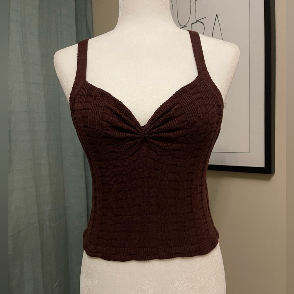 Urban Outfitters Brown Knit Tank Top